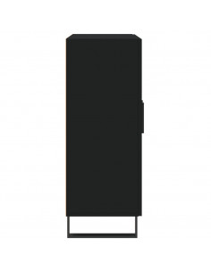 Credenza Nera 69,5x34x90 cm in Legno Multistrato 2