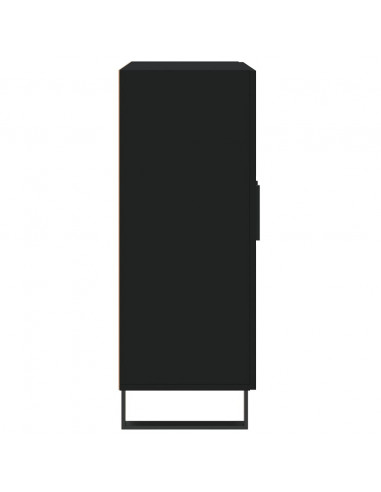 Credenza Nera 69,5x34x90 cm in Legno Multistrato