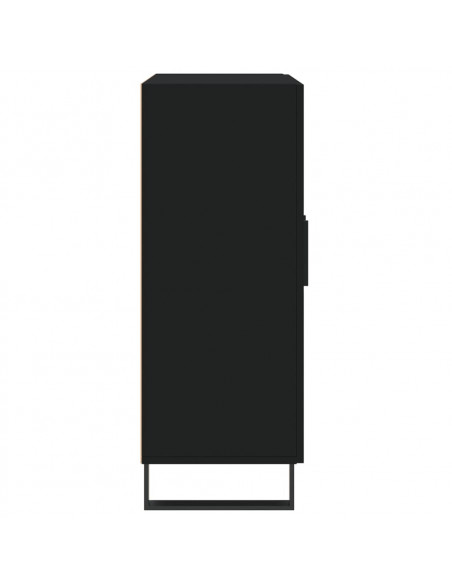 Credenza Nera 69,5x34x90 cm in Legno Multistrato
