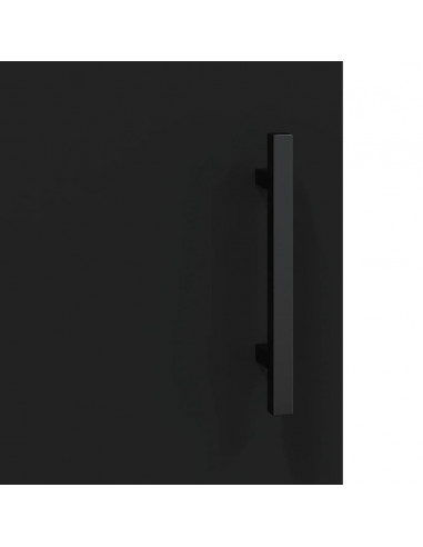 Credenza Nera 69,5x34x90 cm in Legno Multistrato