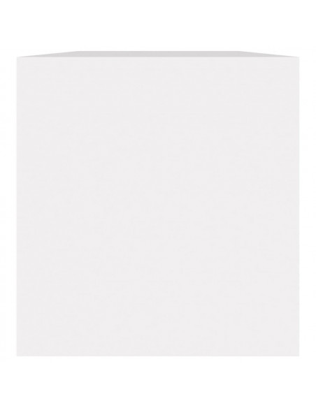 Contenitore per Vinili Bianco 71x34x36 cm in Legno Multistrato
