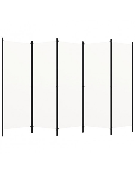 Paravento a 5 Pannelli Bianco 250x180 cm