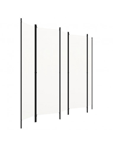 Paravento a 5 Pannelli Bianco 250x180 cm