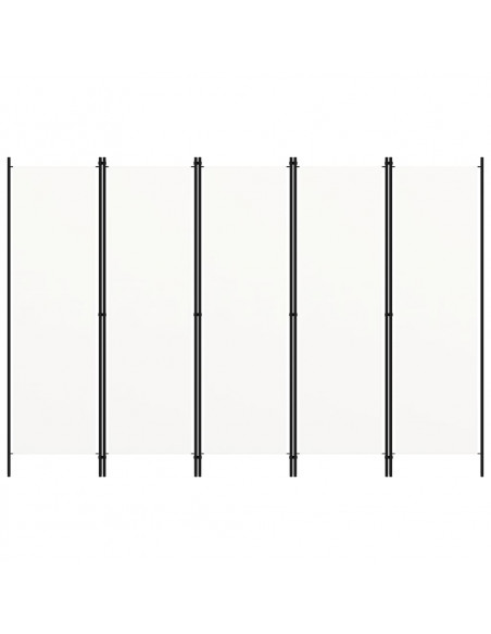 Paravento a 5 Pannelli Bianco 250x180 cm