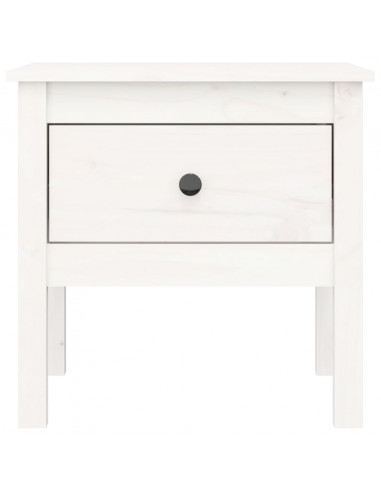 Tavolini 2 pz Bianchi 50x50x49 cm Legno Massello di Pino