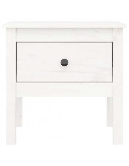 Tavolini 2 pz Bianchi 50x50x49 cm Legno Massello di Pino