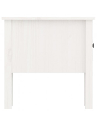 Tavolini 2 pz Bianchi 50x50x49 cm Legno Massello di Pino