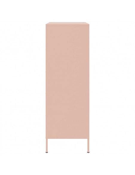 Credenza Rosa 68x39x113 cm in Acciaio