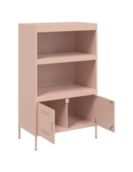 Credenza Rosa 68x39x113 cm in Acciaio