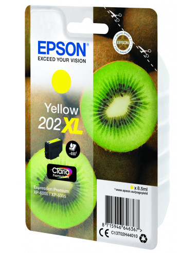 Epson Kiwi Singlepack Yellow 202XL Claria Premium Ink