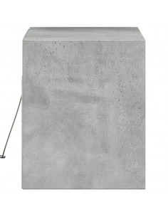 Mobile TV a Parete con Luci LED Grigio Cemento 80x31x35 cm 2