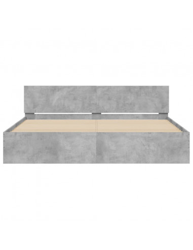 Giroletto con Testiera Grigio Cemento 160x200 cm