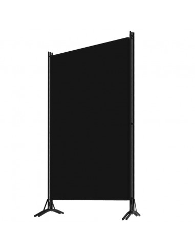 Paravento a 3 Pannelli Nero 260x180 cm