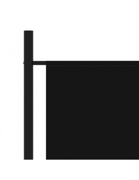Paravento a 3 Pannelli Nero 260x180 cm