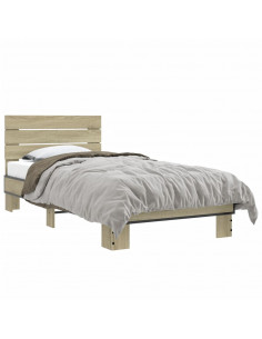 Giroletto Rovere Sonoma 75x190cm in Legno Multistrato e Metallo 2