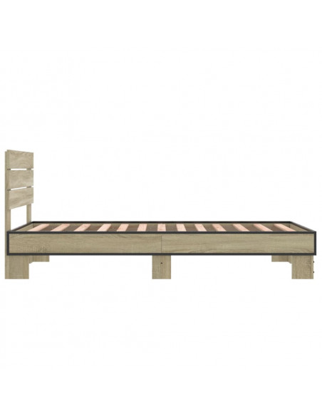 Giroletto Rovere Sonoma 75x190cm in Legno Multistrato e Metallo