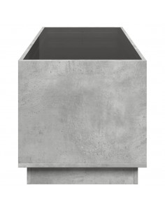 Tavolino da Salotto con LED Infinity Grigio Cemento 90x50x50 cm 2