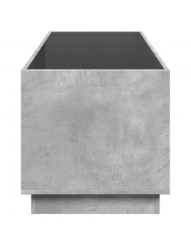 Tavolino da Salotto con LED Infinity Grigio Cemento 90x50x50 cm