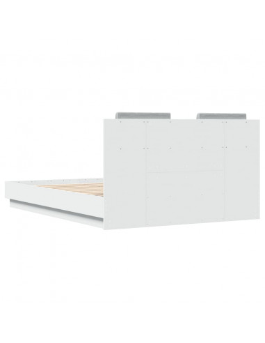 Giroletto con Testiera e LED Bianco 140x190 cm