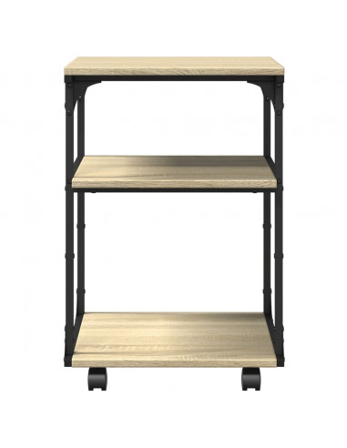 Supporto Stampante 3 Piani Rovere Sonoma 43x48x64cm Multistrato