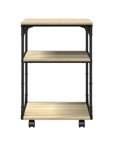 Supporto Stampante 3 Piani Rovere Sonoma 43x48x64cm Multistrato