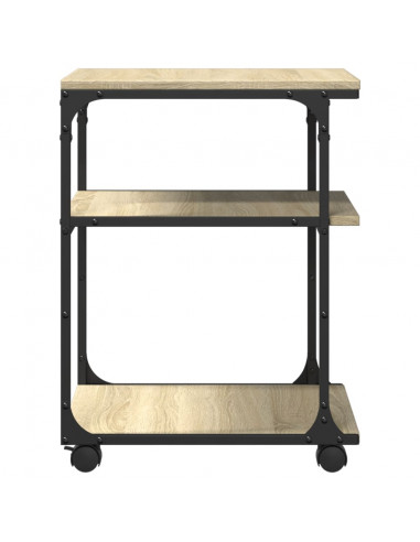 Supporto Stampante 3 Piani Rovere Sonoma 43x48x64cm Multistrato