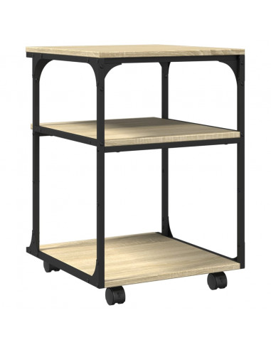 Supporto Stampante 3 Piani Rovere Sonoma 43x48x64cm Multistrato