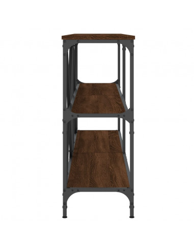 Tavolo Consolle Rovere Marrone 160x30x75 cm Multistrato e Ferro