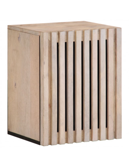 Mobile da Bagno a Parete 38x34x48 cm in Legno Massello di Mango