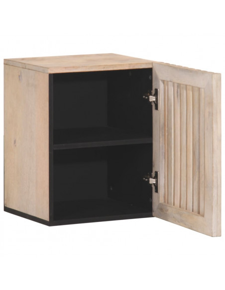 Mobile da Bagno a Parete 38x34x48 cm in Legno Massello di Mango