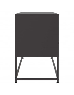 Mobile TV Nero 100,5x39x60,5 cm in Acciaio 2