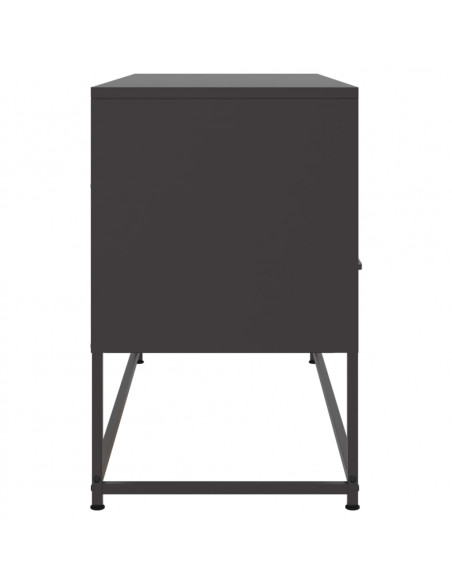 Mobile TV Nero 100,5x39x60,5 cm in Acciaio