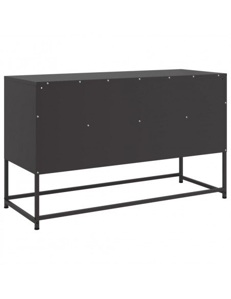 Mobile TV Nero 100,5x39x60,5 cm in Acciaio