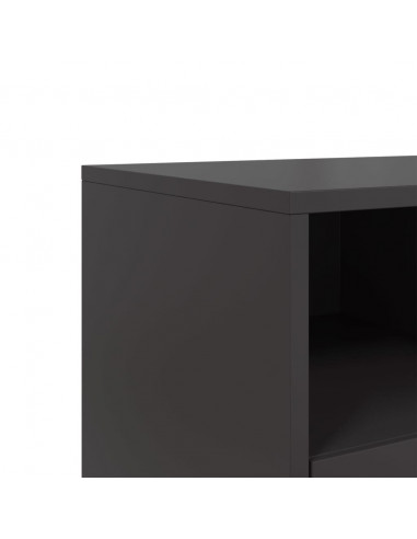 Mobile TV Nero 100,5x39x60,5 cm in Acciaio