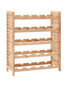 Portavini da 25 Bottiglie in Massello di Noce 63x25x73 cm 2