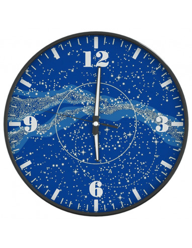 Orologio a Parete con Ore e Lancette Luminose Blu Ø30 cm