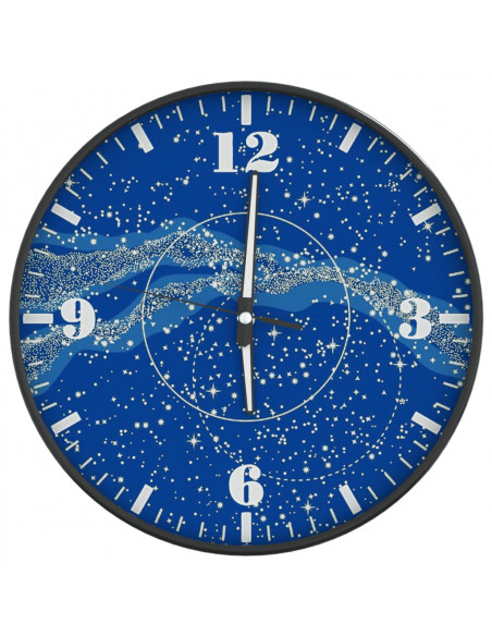 Orologio a Parete con Ore e Lancette Luminose Blu Ø30 cm