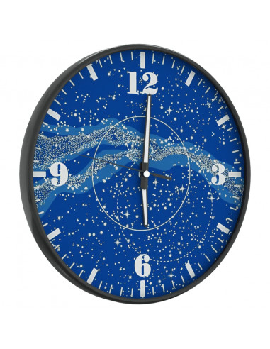 Orologio a Parete con Ore e Lancette Luminose Blu Ø30 cm
