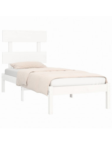 Giroletto Bianco in Legno Massello 90x190 cm Single