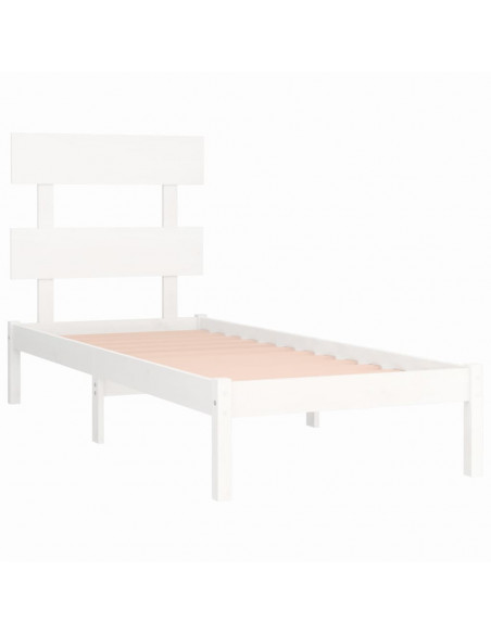 Giroletto Bianco in Legno Massello 90x190 cm Single