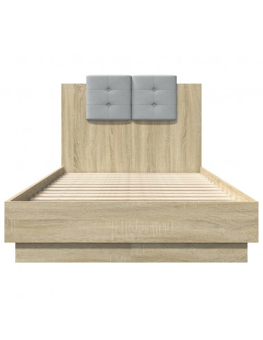 Giroletto con Testiera Rovere Sonoma 90x190cm Legno Multistrato