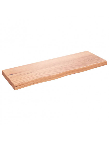Piano Bagno Marrone 80x30x(2-4) cm Legno Massello Trattato