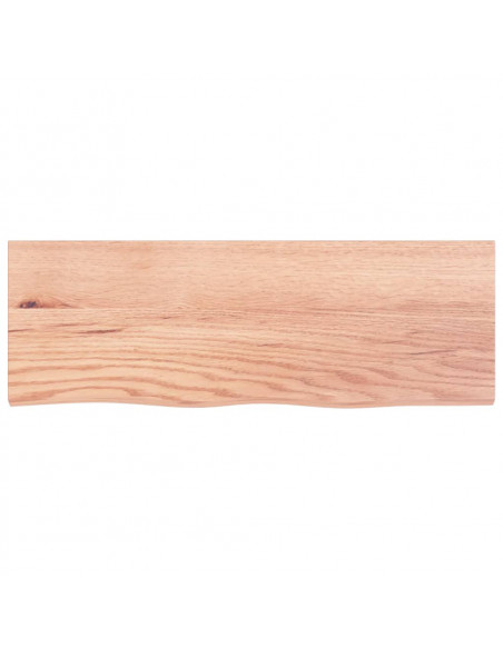 Piano Bagno Marrone 80x30x(2-4) cm Legno Massello Trattato