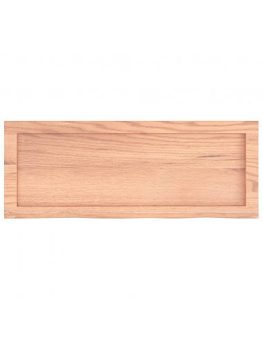 Piano Bagno Marrone 80x30x(2-4) cm Legno Massello Trattato