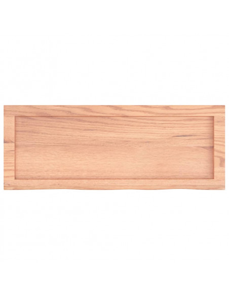 Piano Bagno Marrone 80x30x(2-4) cm Legno Massello Trattato