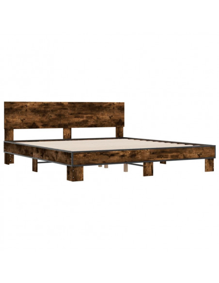 Giroletto Rovere Fumo 180x200 cm in Legno Multistrato Metallo