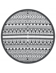 Tappeto da Esterni Nero Ø120 cm in PP 2