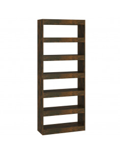 Libreria/Divisorio Rovere Fumo 80x30x198 cm in Truciolato 2