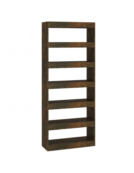 Libreria/Divisorio Rovere Fumo 80x30x198 cm in Truciolato