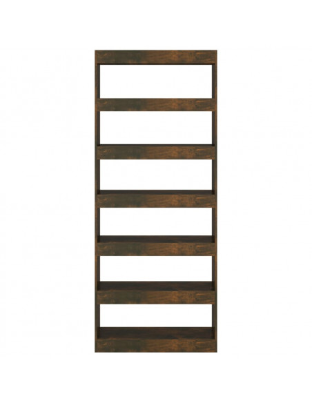 Libreria/Divisorio Rovere Fumo 80x30x198 cm in Truciolato